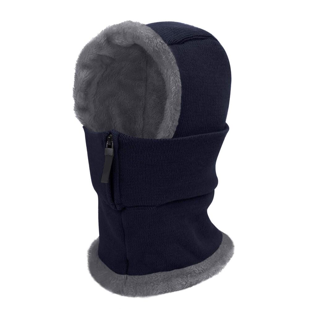 8761 Fleece Liner Cycling Balaclava Full Hood Hat Windproof Warm Knit Full - Picture 4 of 6